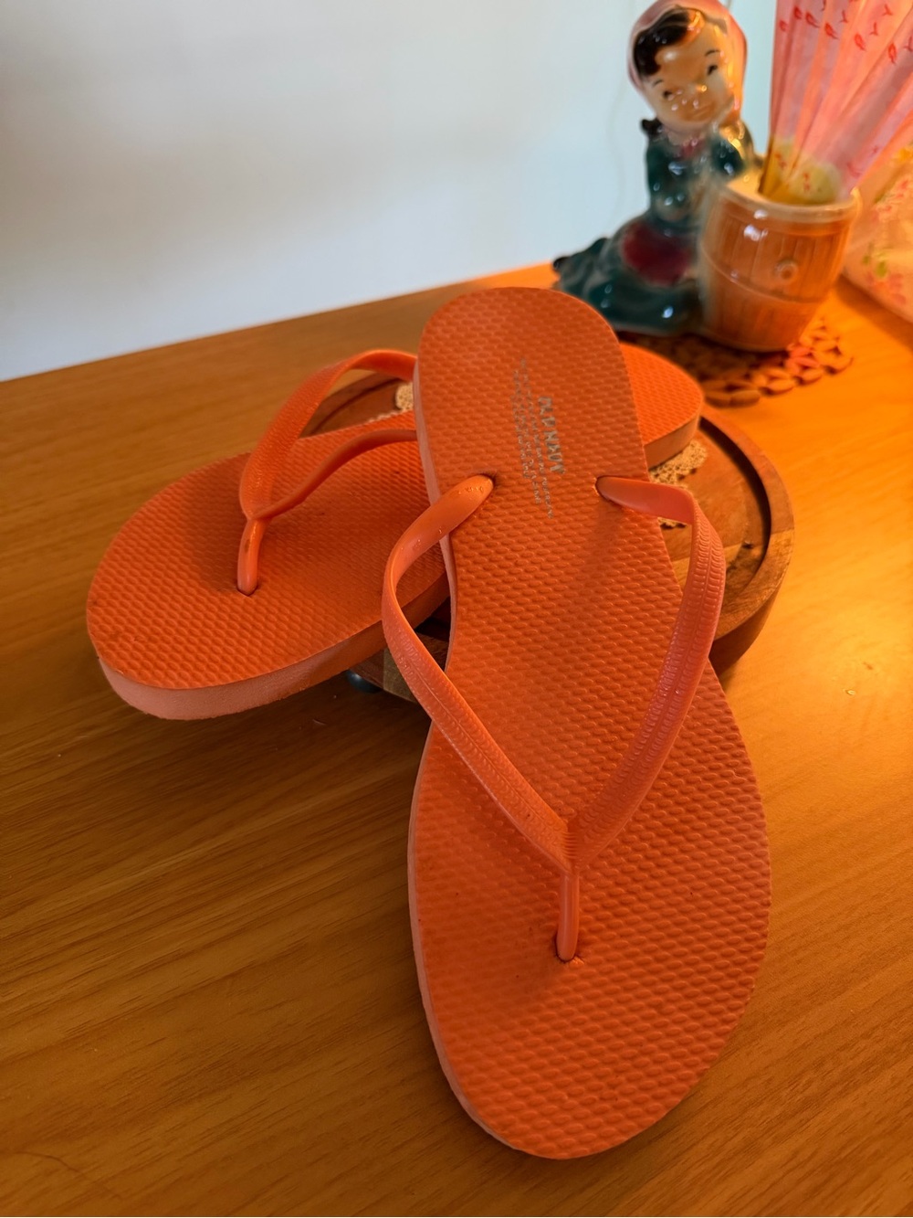 Old Navy Orange Women's Flip Flop Sandals